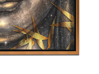 Wandbild – Leinwanddruck Gold Buddha – Kunstwerk