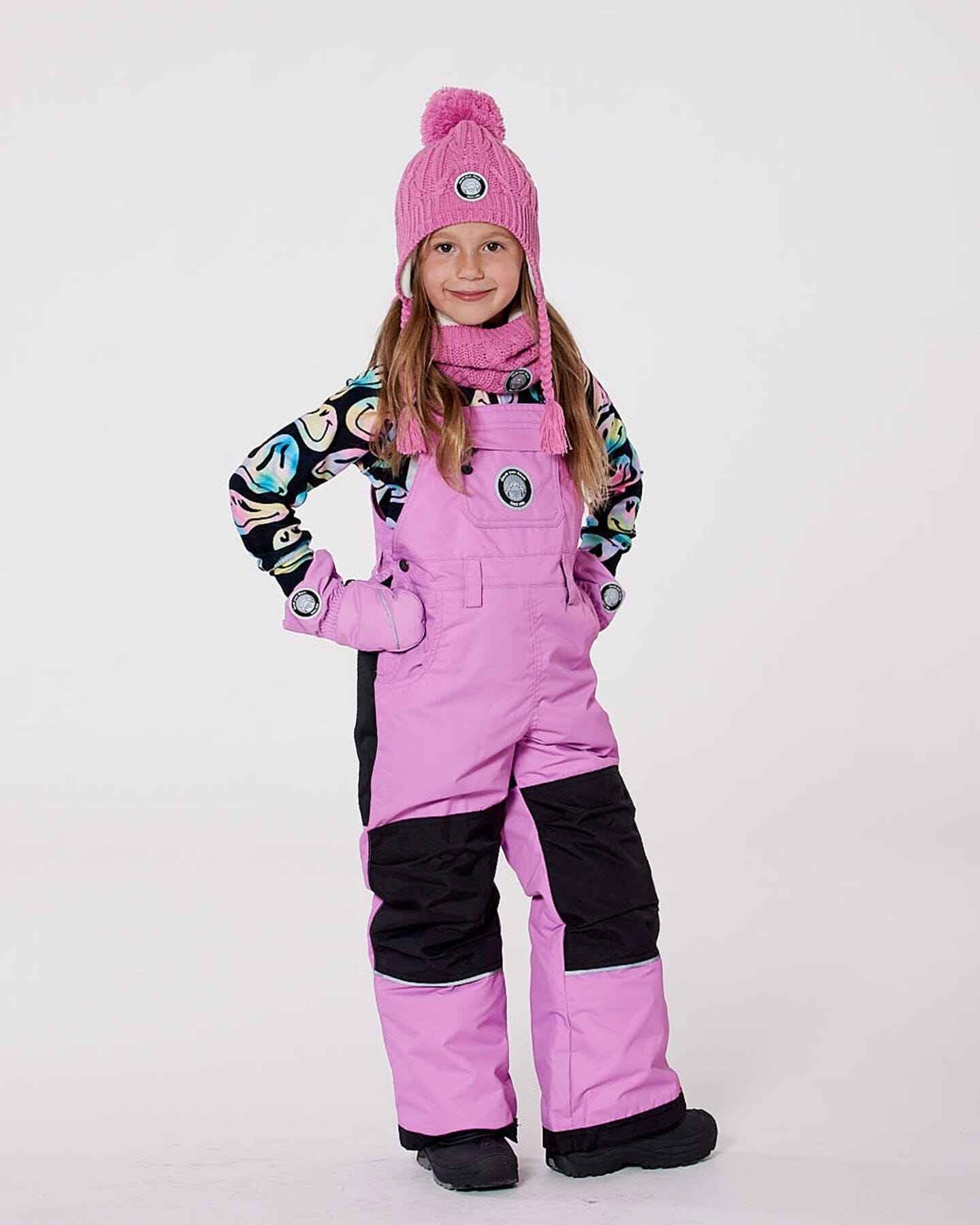 Solid Play Overall Snow Bib Purple