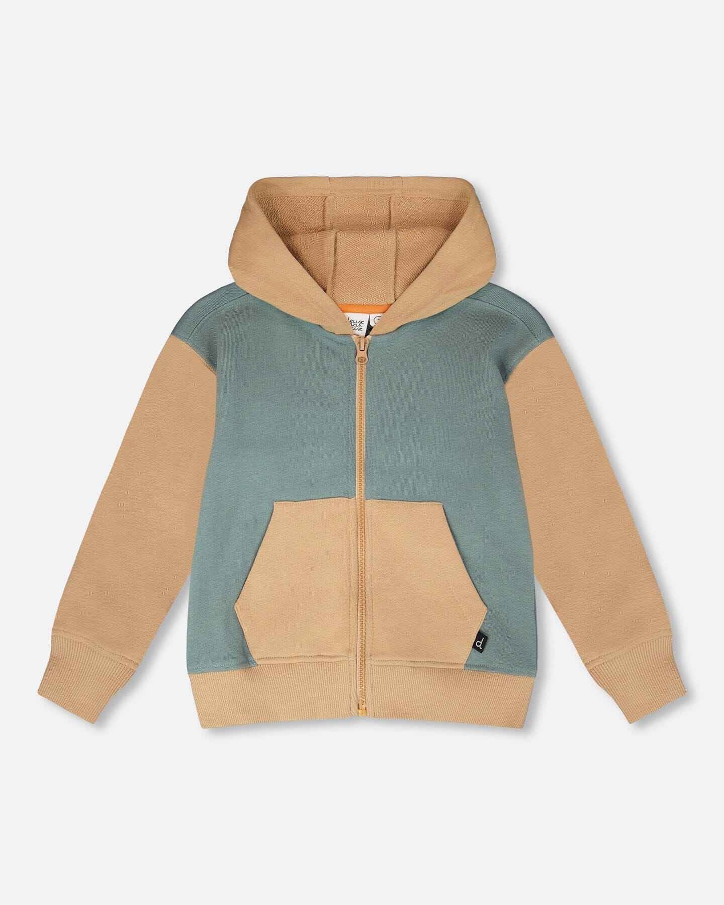 Hooded French Terry Cardigan Mint Green
