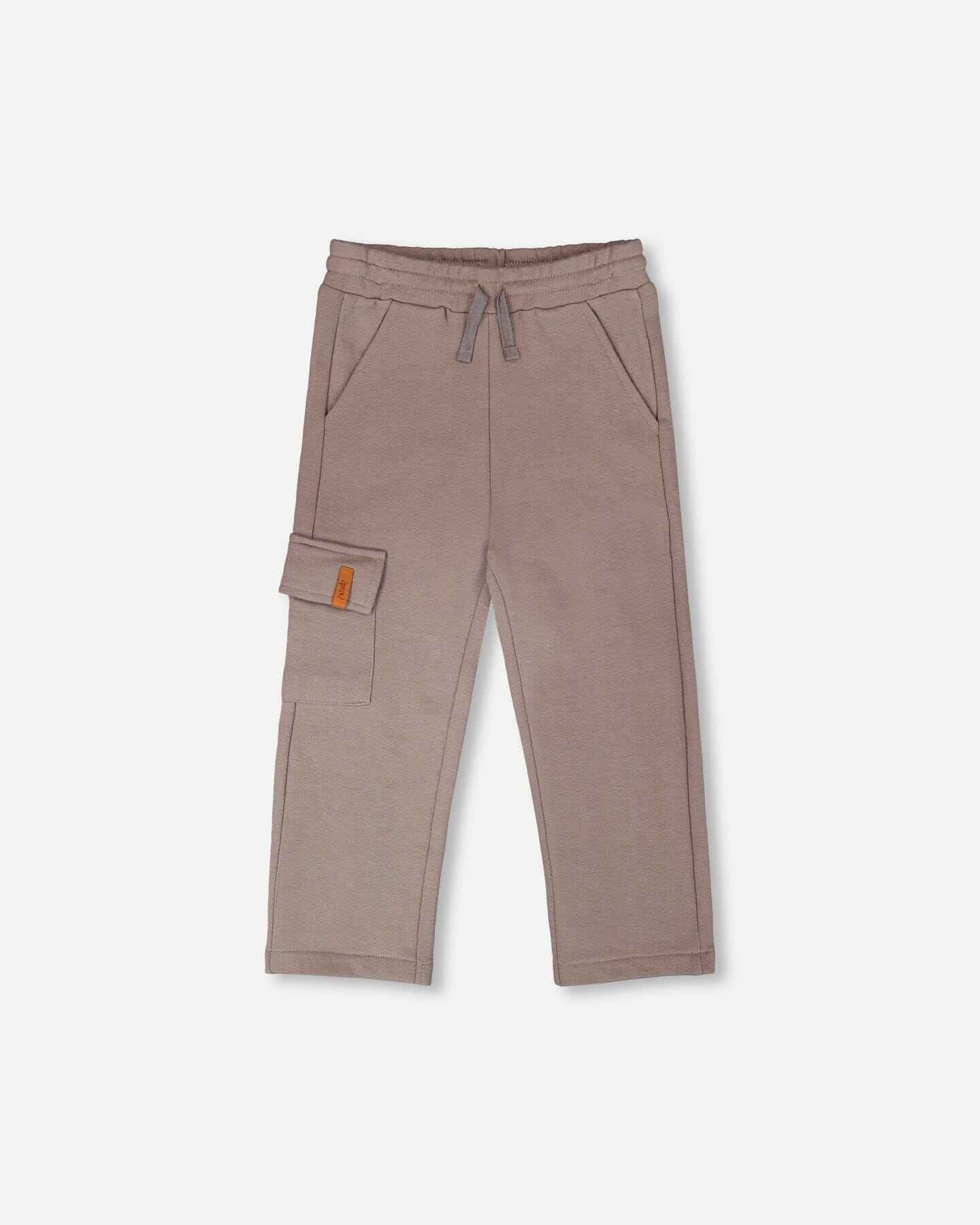 French Terry Sweatpants With Cargo Pocket Taupe