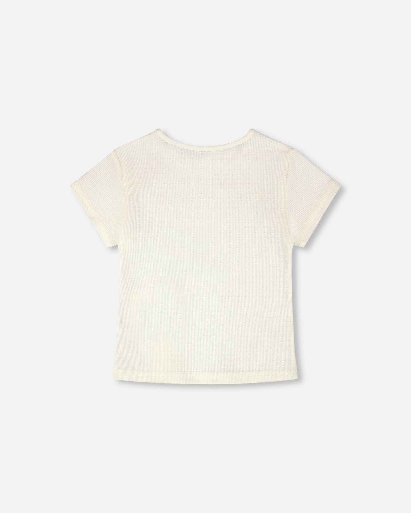 Crinkle Jersey T-Shirt Off White