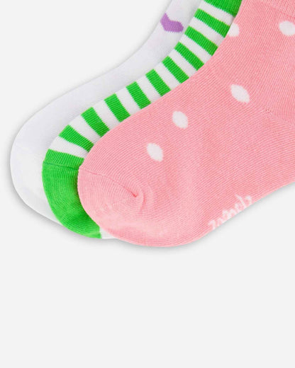 Socks (3 Pairs) Striped Green