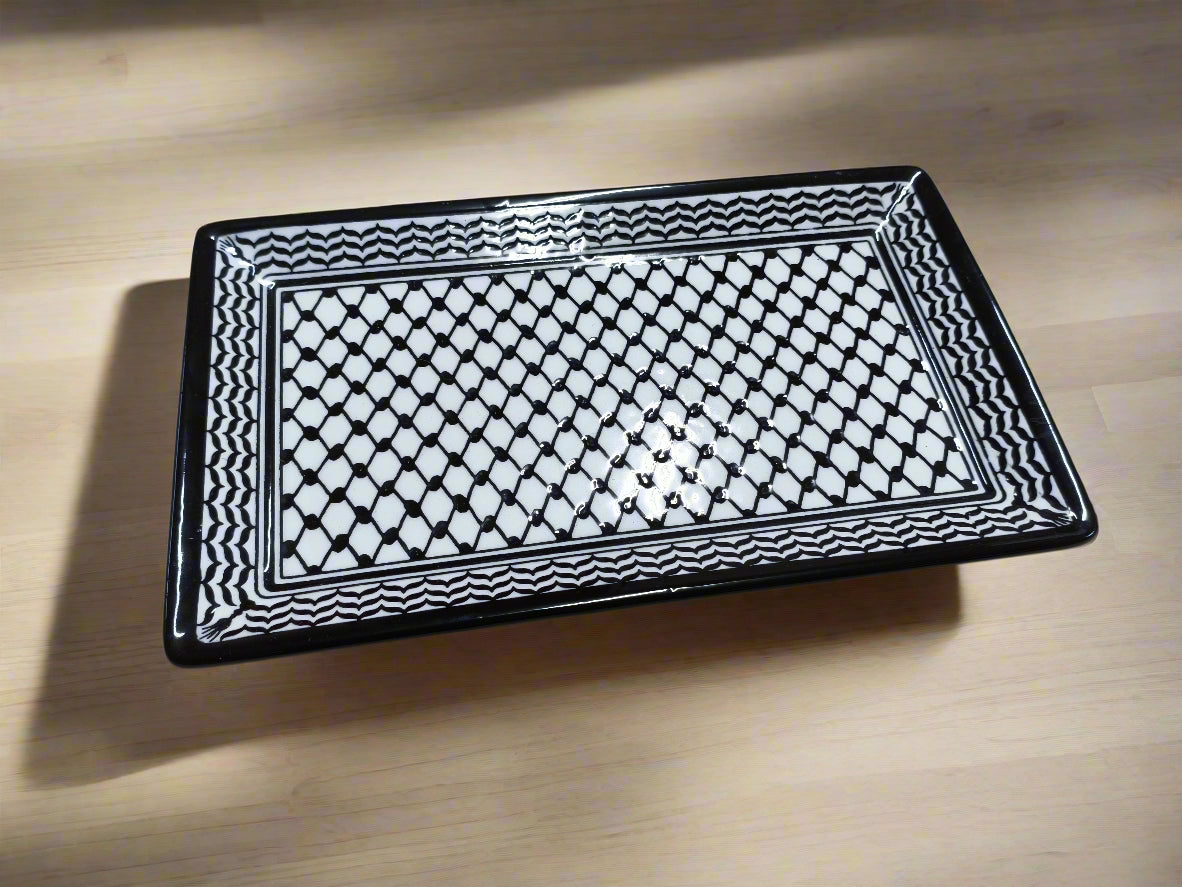 パレスチナ手作り陶器トレイ ユニークなインテリアギフト