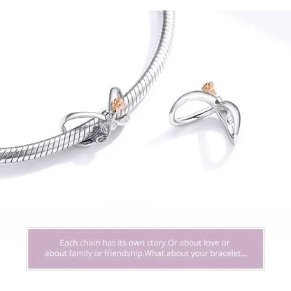 925 Sterling Silver Clear 5A Crystal Collection Family Heart X-Shape Charm Beads for Charm Bracelet & Necklace Pendant