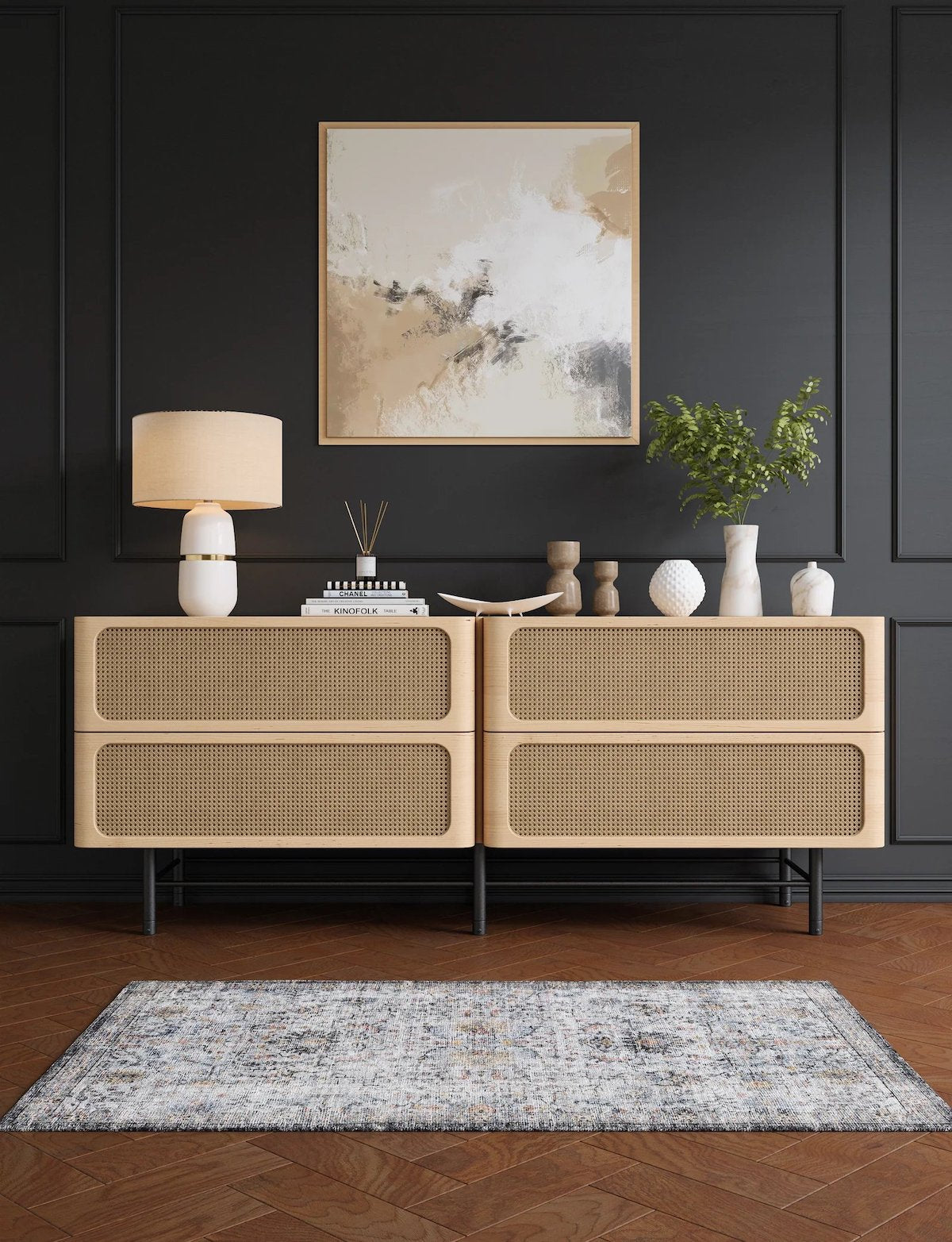 Hialeah Silber Pastellblauer Teppich