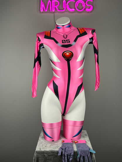 Anime Style Spandex Cosplay BodySuit Plugsuit Halloween Costume