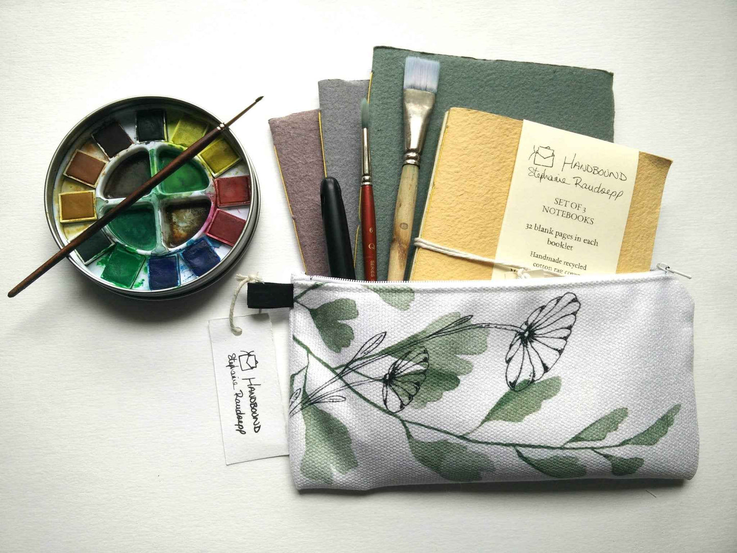 Zippered Cotton Canvas Pencil Case | Flower Power