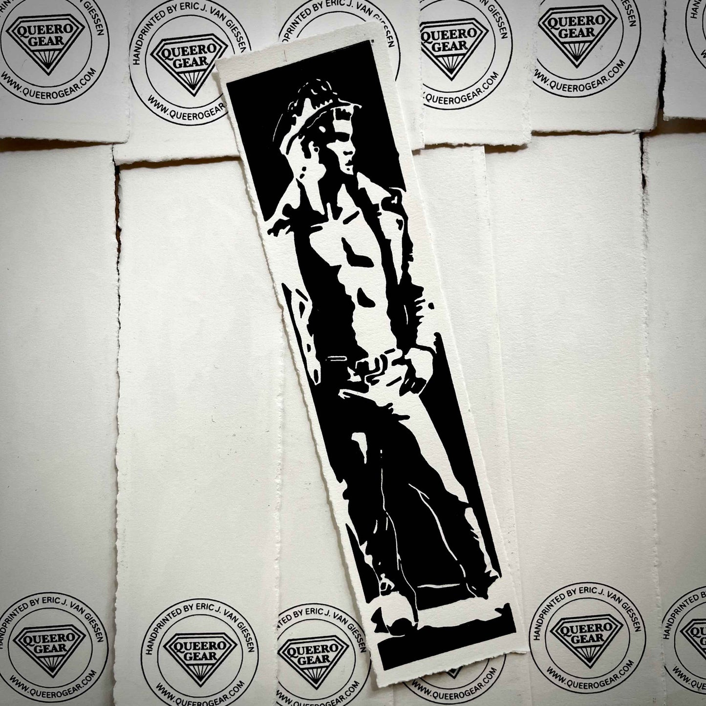 Leather David Bookmark | LINOCUT PRINT