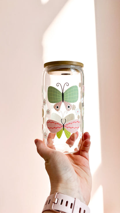 Boho-Glas – Schmetterlinge