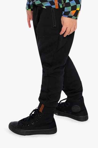 Fleece Sweatpants With Pockets Black