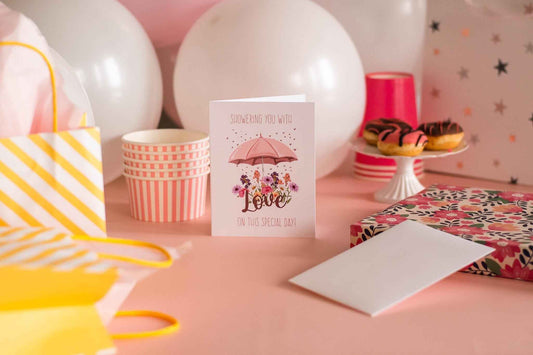 Showering You With Love On This Special Day!- Greeting Card