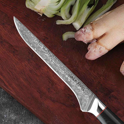 HAGAKURE 14 | Ausbeinmesser 14 cm Damast AUS 10 Stahl