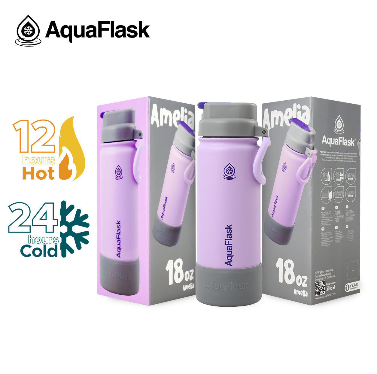 AquaFlask Kids FlipSip 532ml (18oz) Trinkflaschen