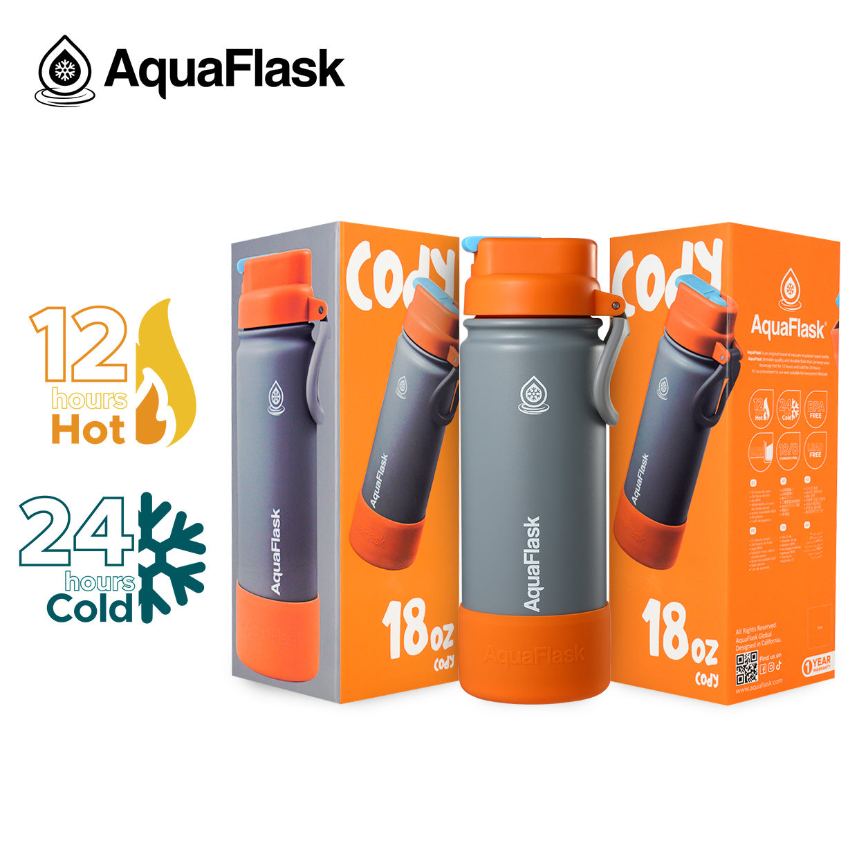 AquaFlask Kids FlipSip 532ml (18oz) Trinkflaschen