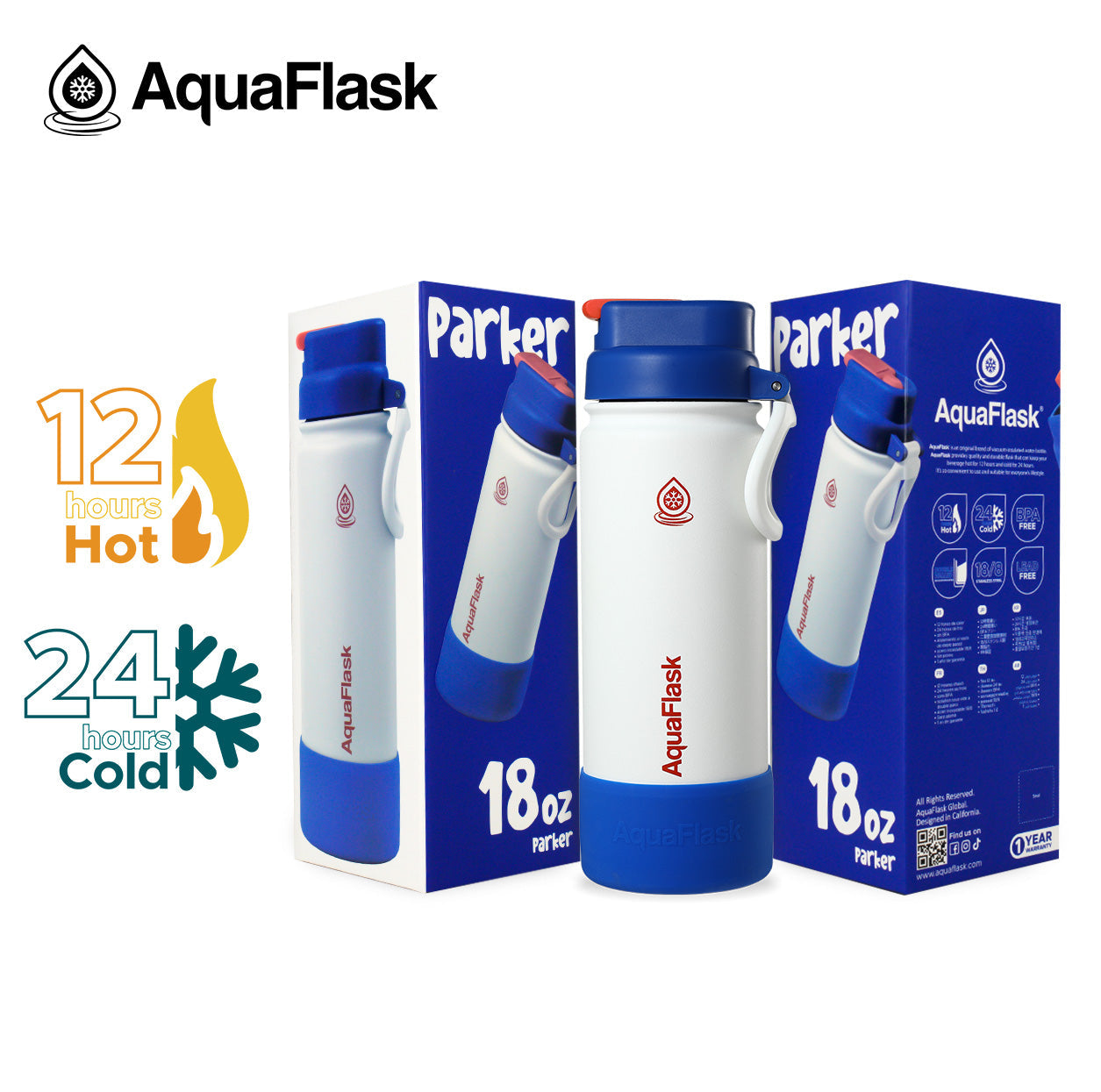 AquaFlask Kids FlipSip 532ml (18oz) Trinkflaschen