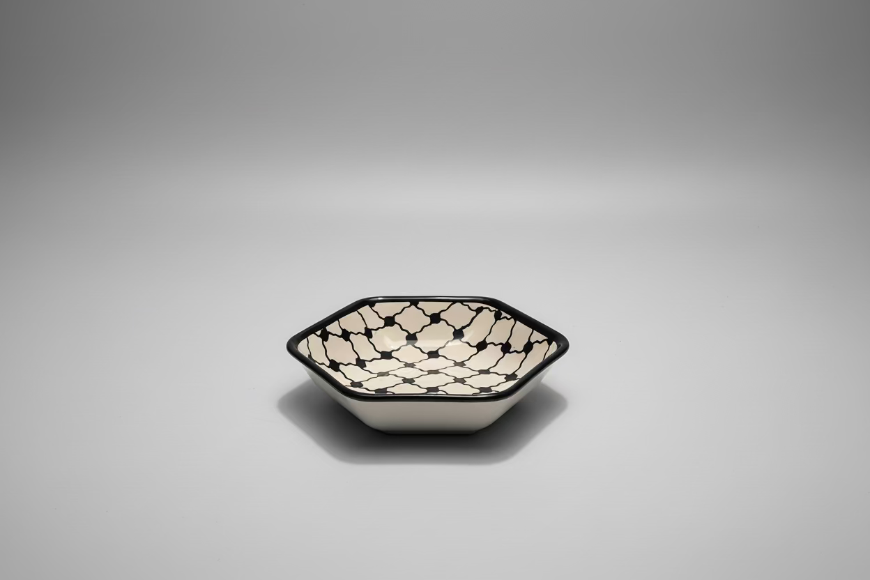 六角形 オードブル 手作り陶器皿