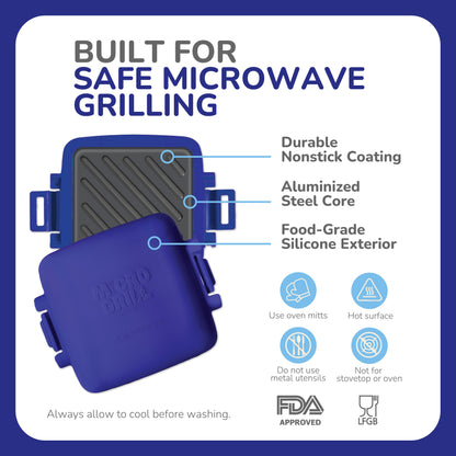 Micro Grill Classic™ Toastie Maker, Mikrowellen-Grill, Sandwich-Toaster, 3-Minuten-Grilled-Cheese, knusprig, Panini-Presse, spülmaschinenfest, Büro, Zuhause, Reisen & Studentenwohnheime