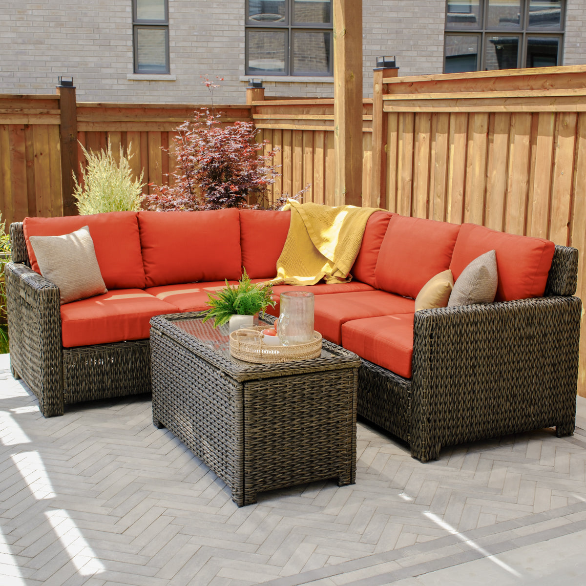 Laguna Point Wicker Outdoor Storage Chest Coffee Table - AURABAGS SHOP