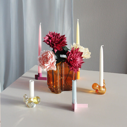 See-Glasvase – mundgeblasenes, organisches Design in Amber