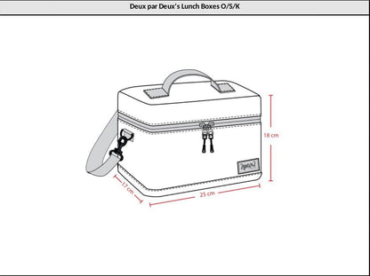 Lunch Box Navy Animal Print