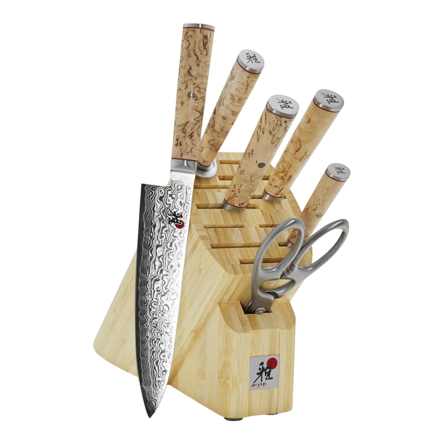 MIYABI 5000 MCD - 7 Piece, Knife block set, brown