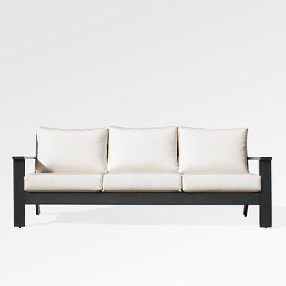 Magnolia Sofa-Set aus schwarzem Aluminium mit Sunbrella®-Kissen