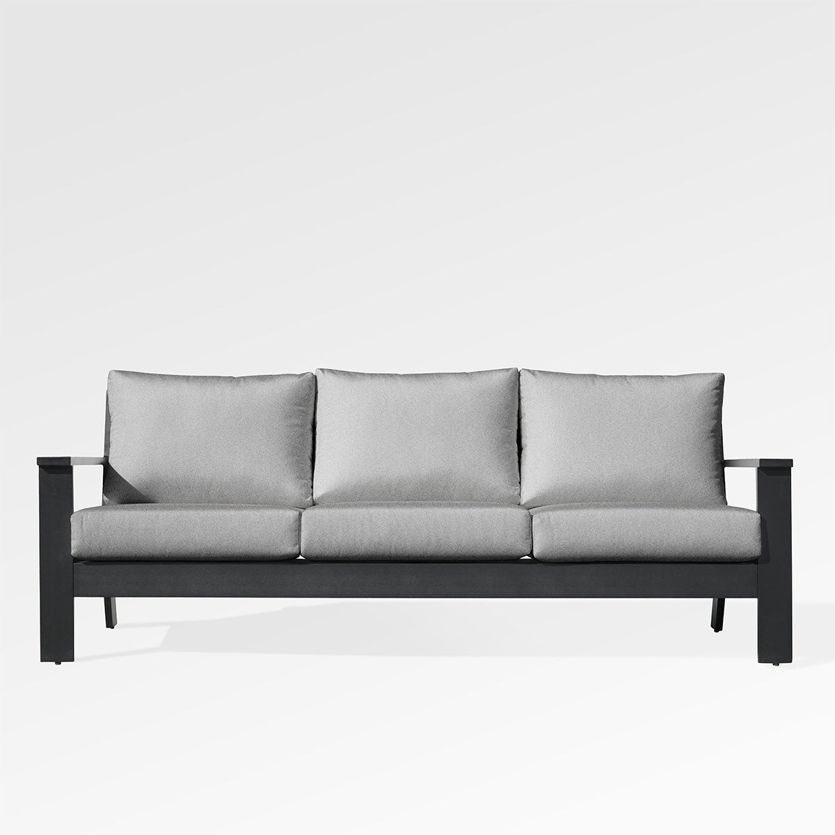 Magnolia Sofa-Set aus schwarzem Aluminium mit Sunbrella®-Kissen