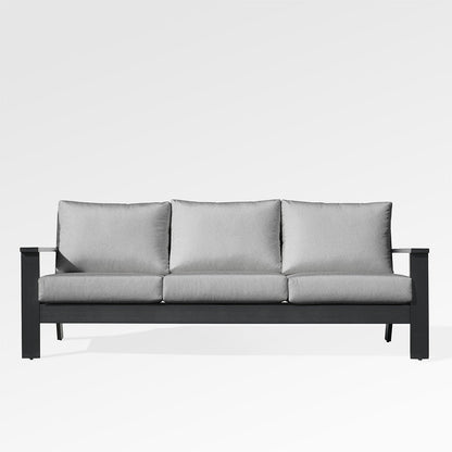 Magnolia Sofa-Set aus schwarzem Aluminium mit Sunbrella®-Kissen