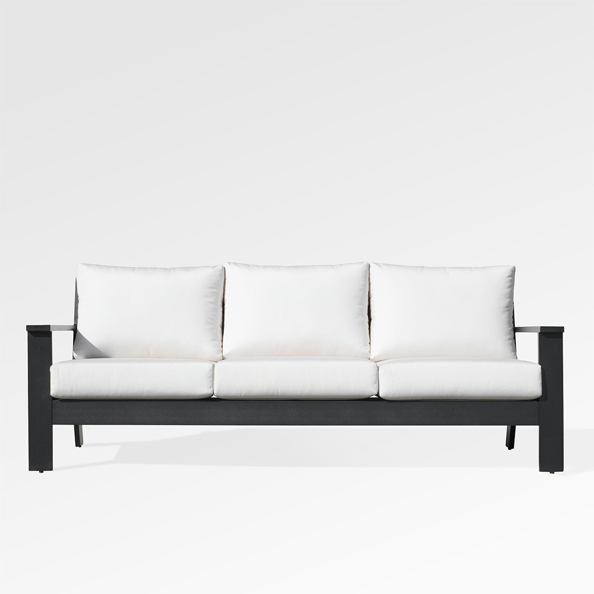Magnolia Sofa-Set aus schwarzem Aluminium mit Sunbrella®-Kissen
