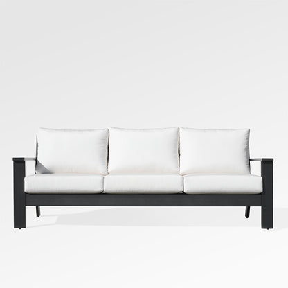 Magnolia Sofa-Set aus schwarzem Aluminium mit Sunbrella®-Kissen