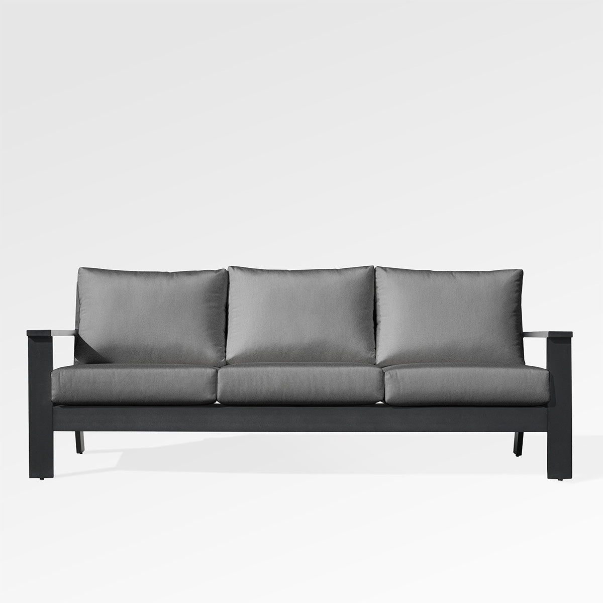 Magnolia Sofa-Set aus schwarzem Aluminium mit Sunbrella®-Kissen