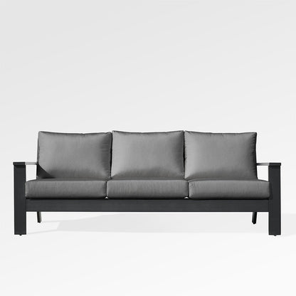 Magnolia Sofa-Set aus schwarzem Aluminium mit Sunbrella®-Kissen
