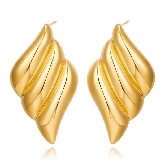 Triple Wing Gold Studs