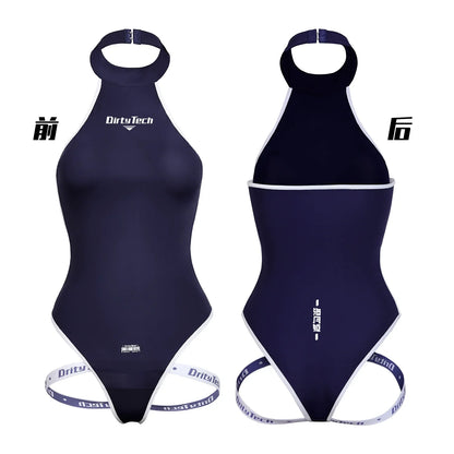 Anime Style JK One Piece Swimsuit with Jacket Spandex Racing Suit Wet Suit
