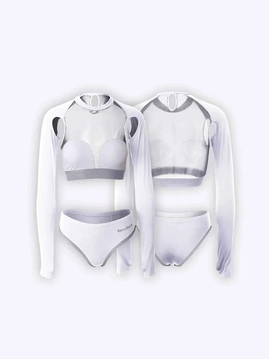Anime Style The Beluga Whale Long-sleeved Sports Suit Gymnastics Suit Sexy Active Wear