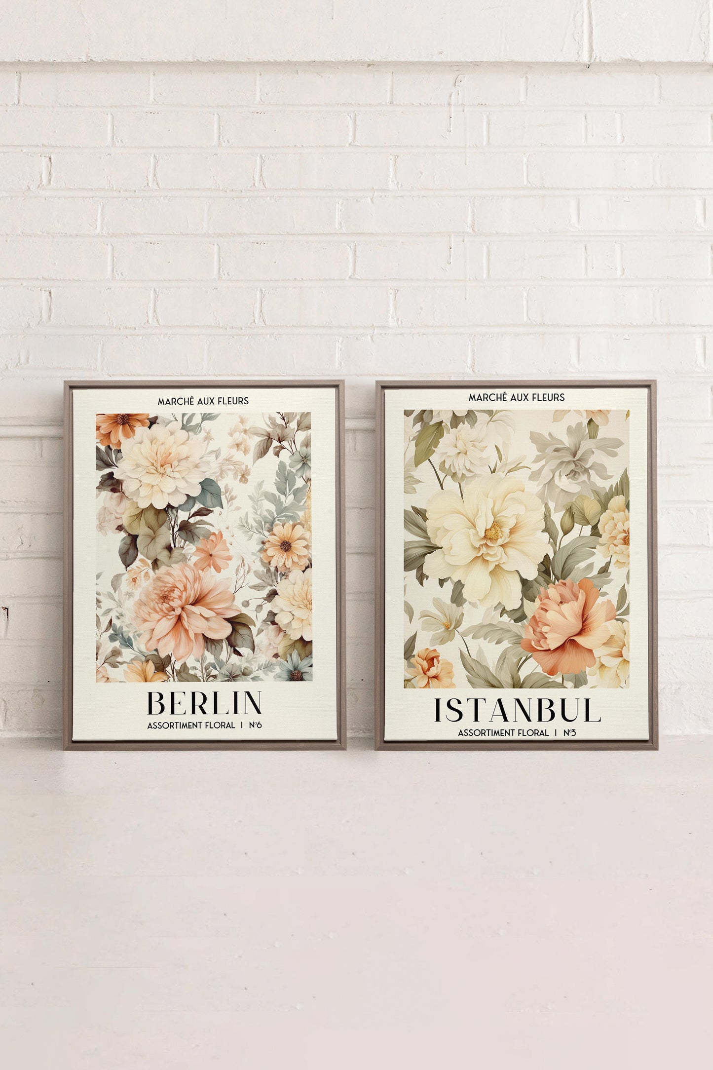 DUO FLORALES SORTIMENT (2 Werke auf gespannter Leinwand)