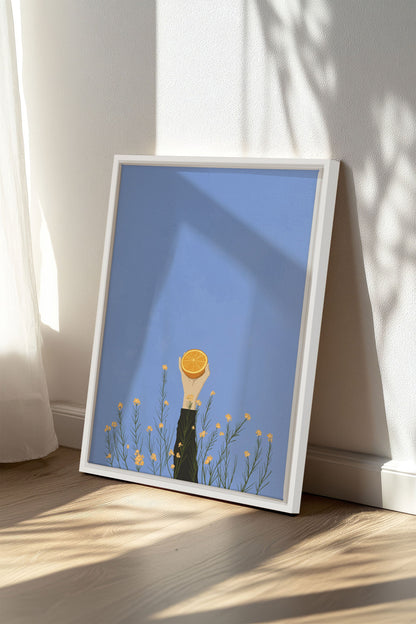 CITRUS BLOOM, Stretched canvas artwork