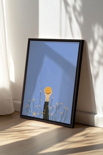 CITRUS BLOOM, Stretched canvas artwork