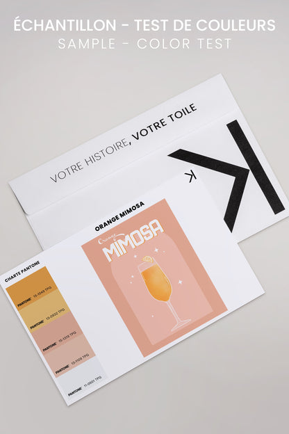 ORANGE MIMOSA, Werk auf gespannter Leinwand
