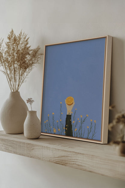 CITRUS BLOOM, Stretched canvas artwork