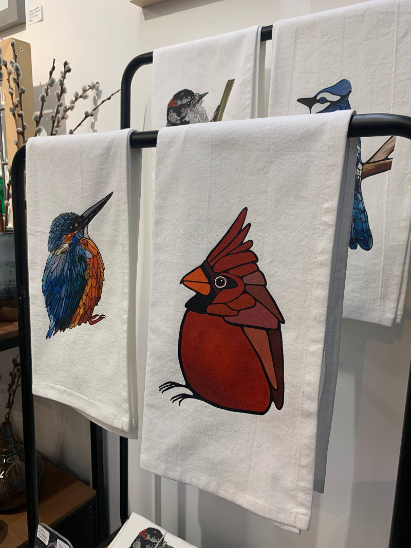 Flour Sack Tea Towel - 100% Organic Cotton - Cardinal