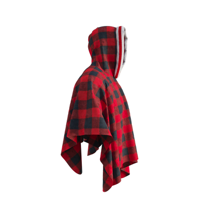 Pook Poncho - Adult Red Polar Fleece w/ Snap Fastners