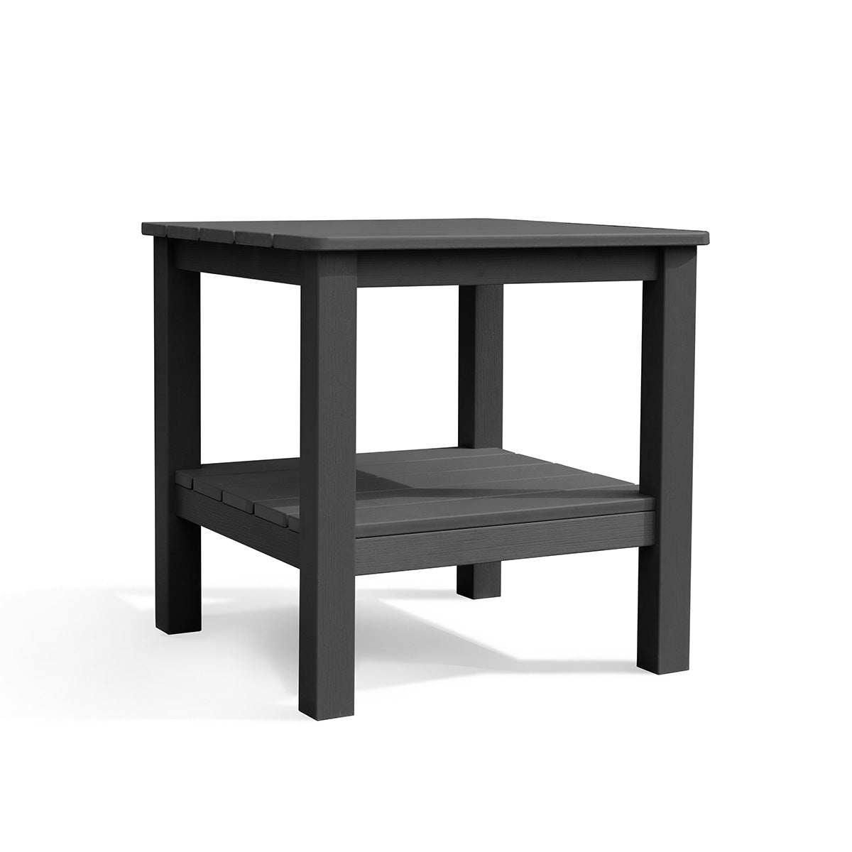 Polymer Outdoor End Table with Shelf - AURABAGS SHOP