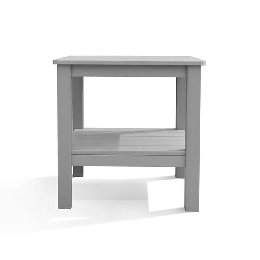 Polymer Outdoor End Table with Shelf - AURABAGS SHOP