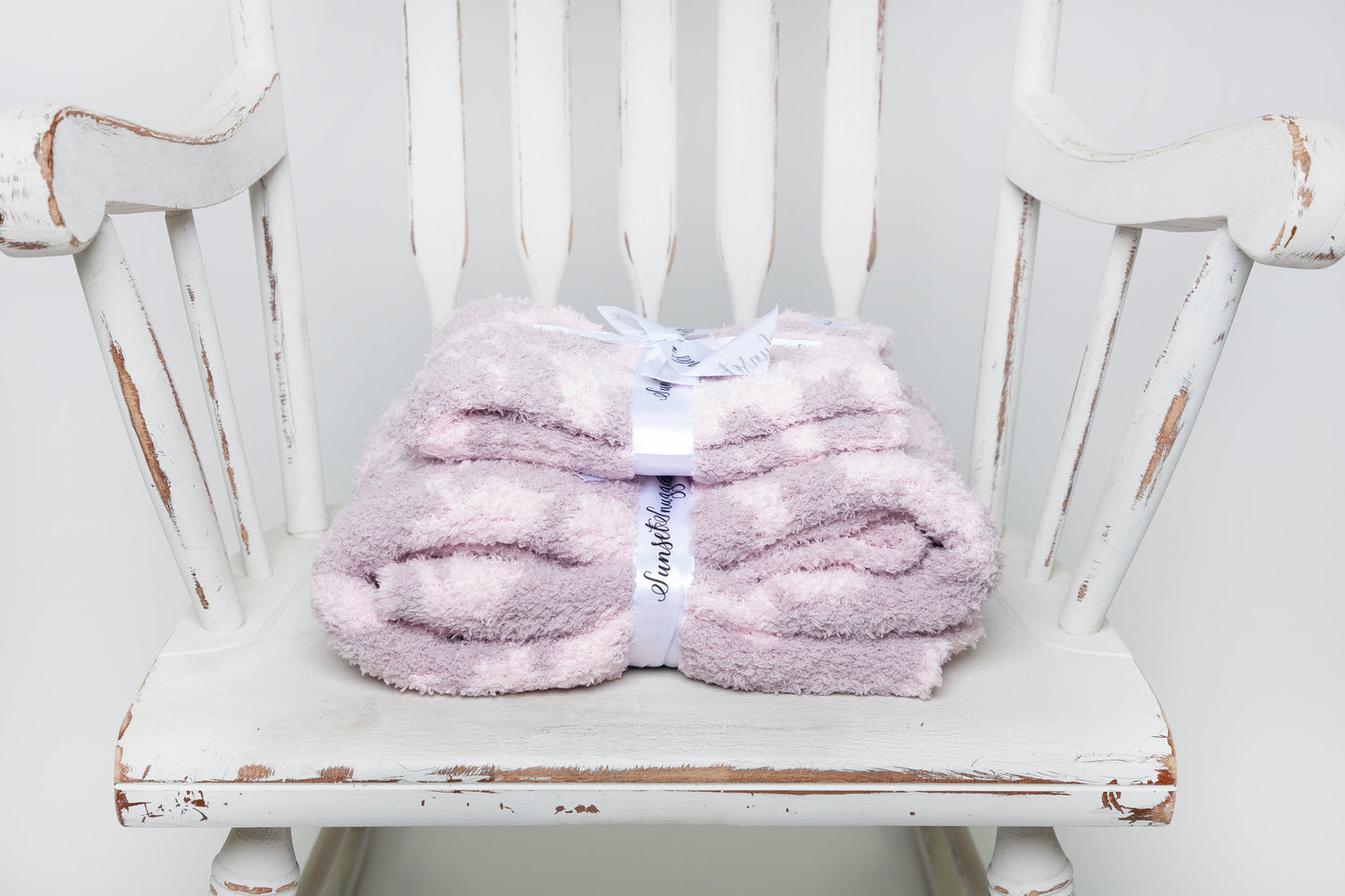 Iced Lilac & Powder Vintage Floral Print Lovey