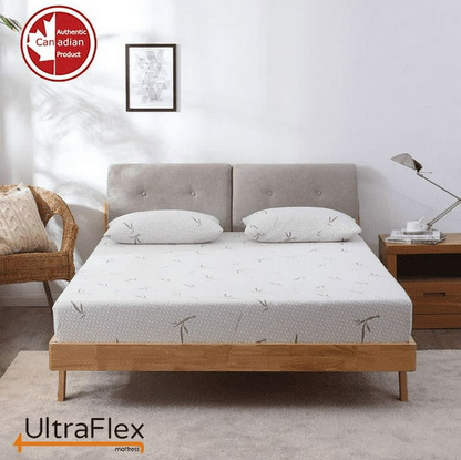 UltraFlex® SolidSleep- Matratzen- und Boxspring-Set Hergestellt in Kanada FEST Gel Infusion Wendekomfort mit Druckentlastung, Kühltechnologie, Bambusbezug, CertiPUR-US® zertifiziertem Schaumstoff (Hergestellt in Kanada)