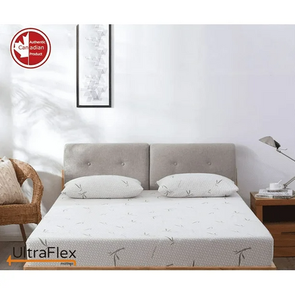 UltraFlex® SolidSleep- Matratzen- und Boxspring-Set Hergestellt in Kanada FEST Gel Infusion Wendekomfort mit Druckentlastung, Kühltechnologie, Bambusbezug, CertiPUR-US® zertifiziertem Schaumstoff (Hergestellt in Kanada)