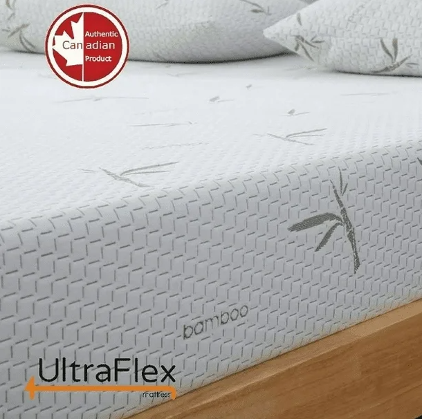 UltraFlex® SolidSleep- Matratzen- und Boxspring-Set Hergestellt in Kanada FEST Gel Infusion Wendekomfort mit Druckentlastung, Kühltechnologie, Bambusbezug, CertiPUR-US® zertifiziertem Schaumstoff (Hergestellt in Kanada)