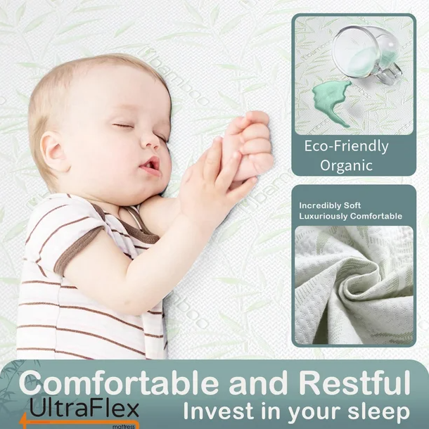 UltraFlex® SolidSleep- Matratzen- und Boxspring-Set Hergestellt in Kanada FEST Gel Infusion Wendekomfort mit Druckentlastung, Kühltechnologie, Bambusbezug, CertiPUR-US® zertifiziertem Schaumstoff (Hergestellt in Kanada)