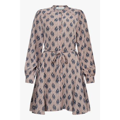 Steph Printed Button-Front Midi Dress